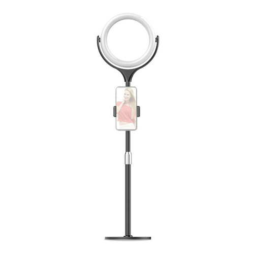 (White) 8 Inch Desktop LED Fill Ring Light Kit Set 3000K-6500K Adjustable Brightness Portable