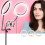 10 Inch/26cm Bi-color Dimmable Dual Selfie Ring Video Light Kit 6