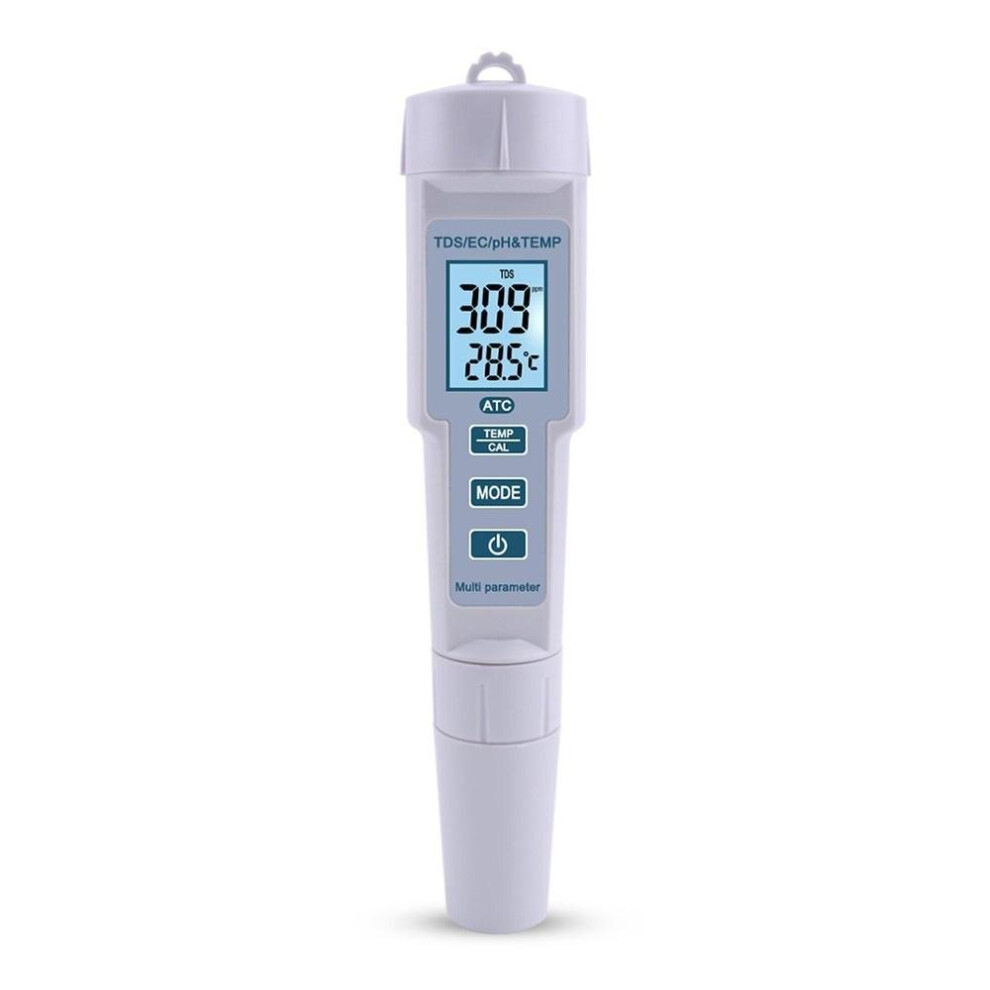 4 in 1 PH/EC/TDS/Temp Meter Water Quality Test High Accuracy Measure Tool for Drinking Water Aquarium