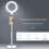 (White) 8 Inch Desktop LED Fill Ring Light Kit Set 3000K-6500K Adjustable Brightness Portable 10