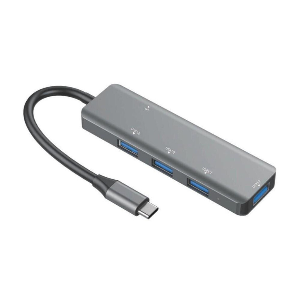 5 in 1 Hub Type C To USB3.0*4+PD Intelligent USB Hub Multi-Port Adapter