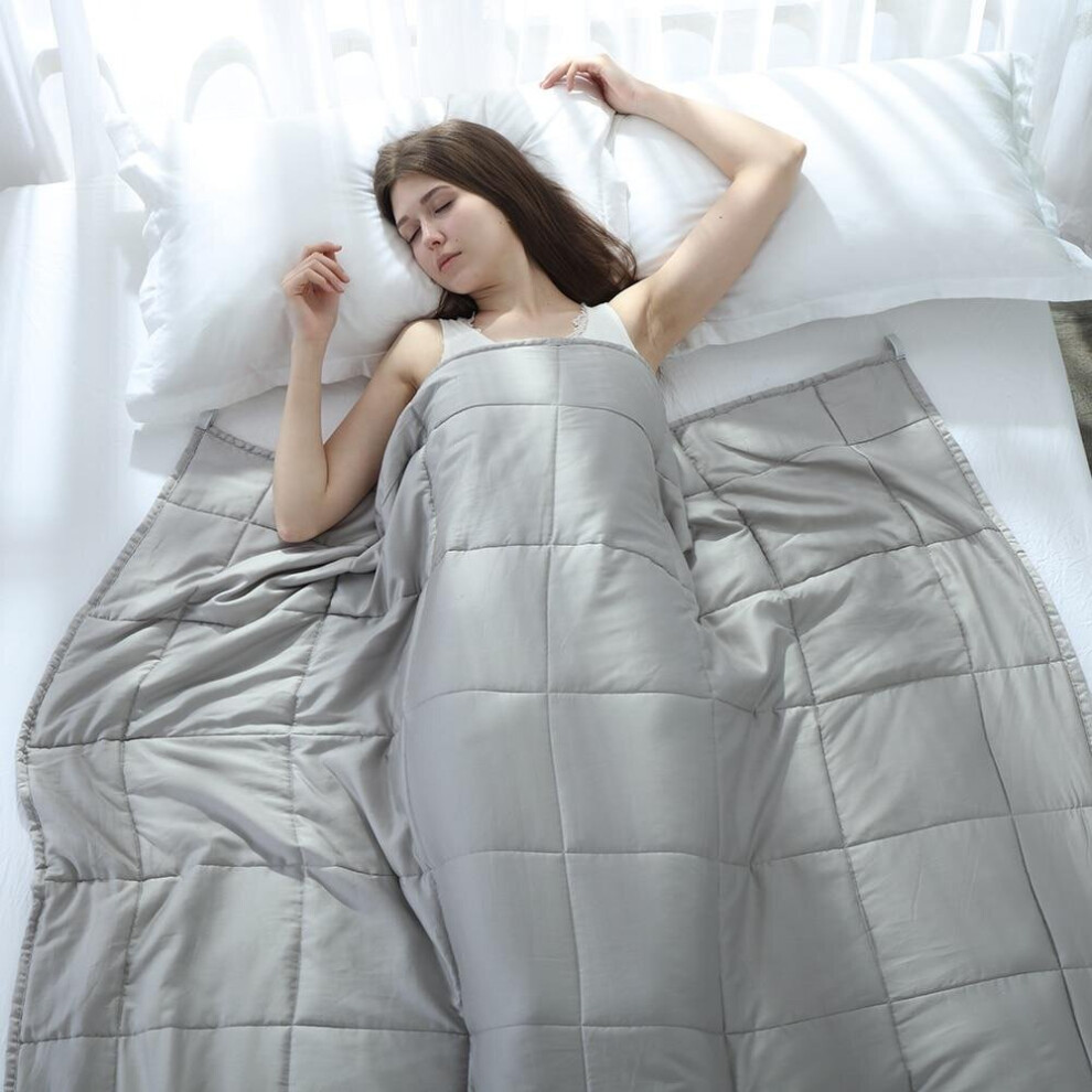 (Light Grey, 104x152cM 4.1kg) 1 Piece Cotton Weighted Gravity Blanket for Adult