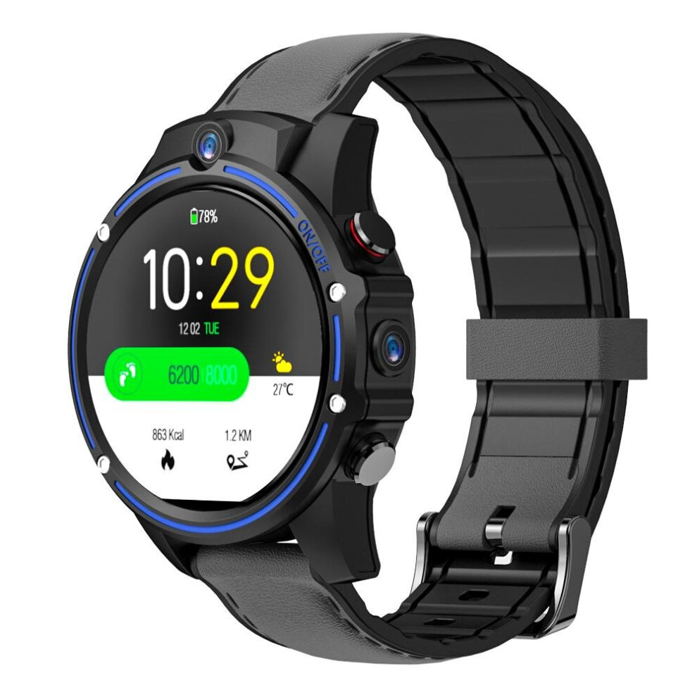 (Blue) 1.6' LTPS Dual Camera 4G-LTE Video Call Smart Watch Phone
