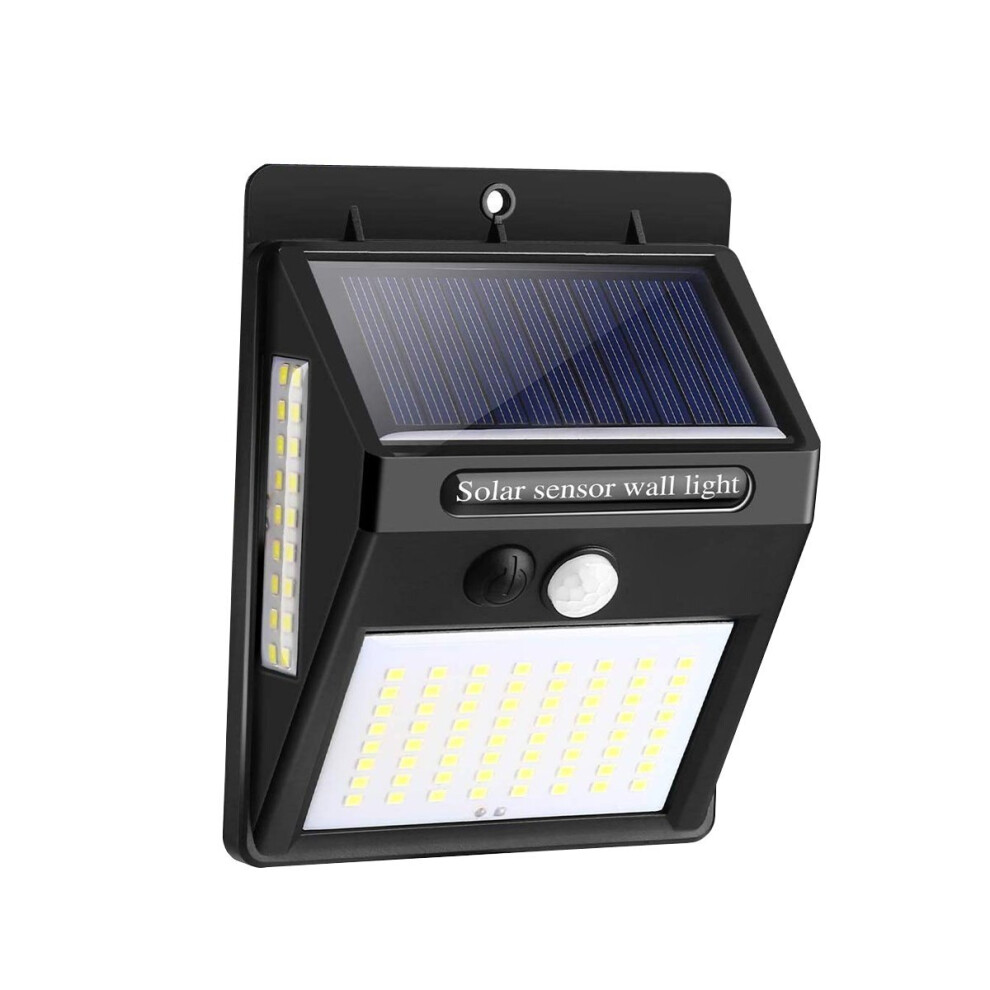 100 LED Solar PIR Motion Sensor Safety Outdoor Garden Wall Light