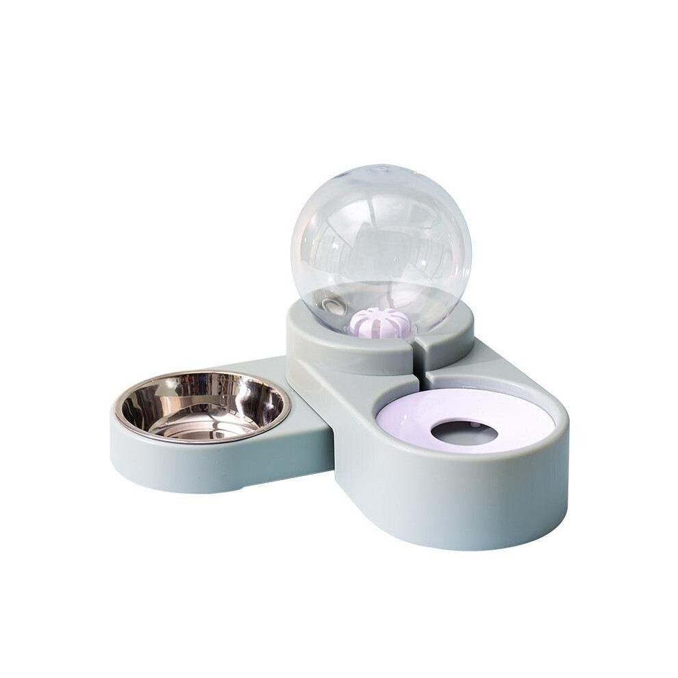 (Green) 1.8L Automatic Food Fountain for Water Drinking Single Large Bowl Feeding Container