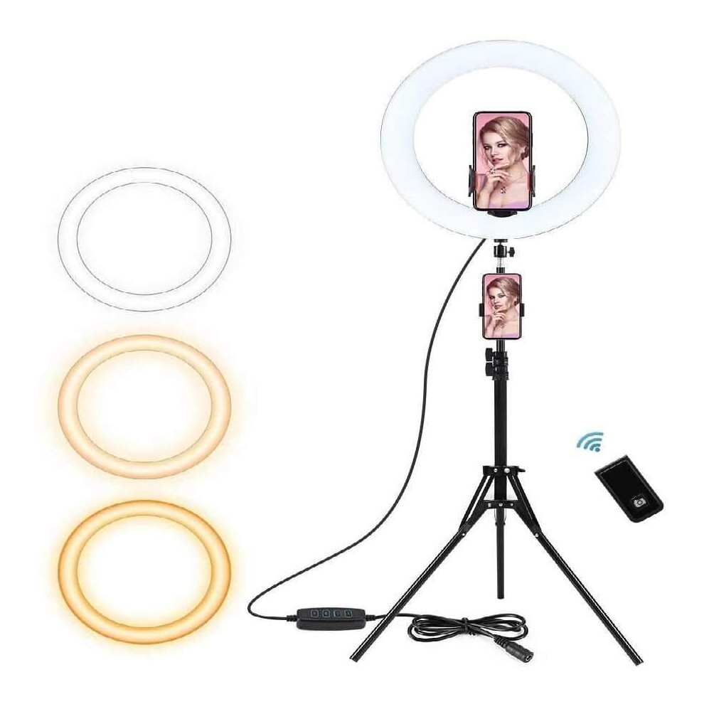 Selfie Ring Light with Tripod Stand and Phone Holder for Live Stream