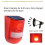 Waterproof  Solar Motion Sensor Alarm Red Lamp with Warning Sound 15