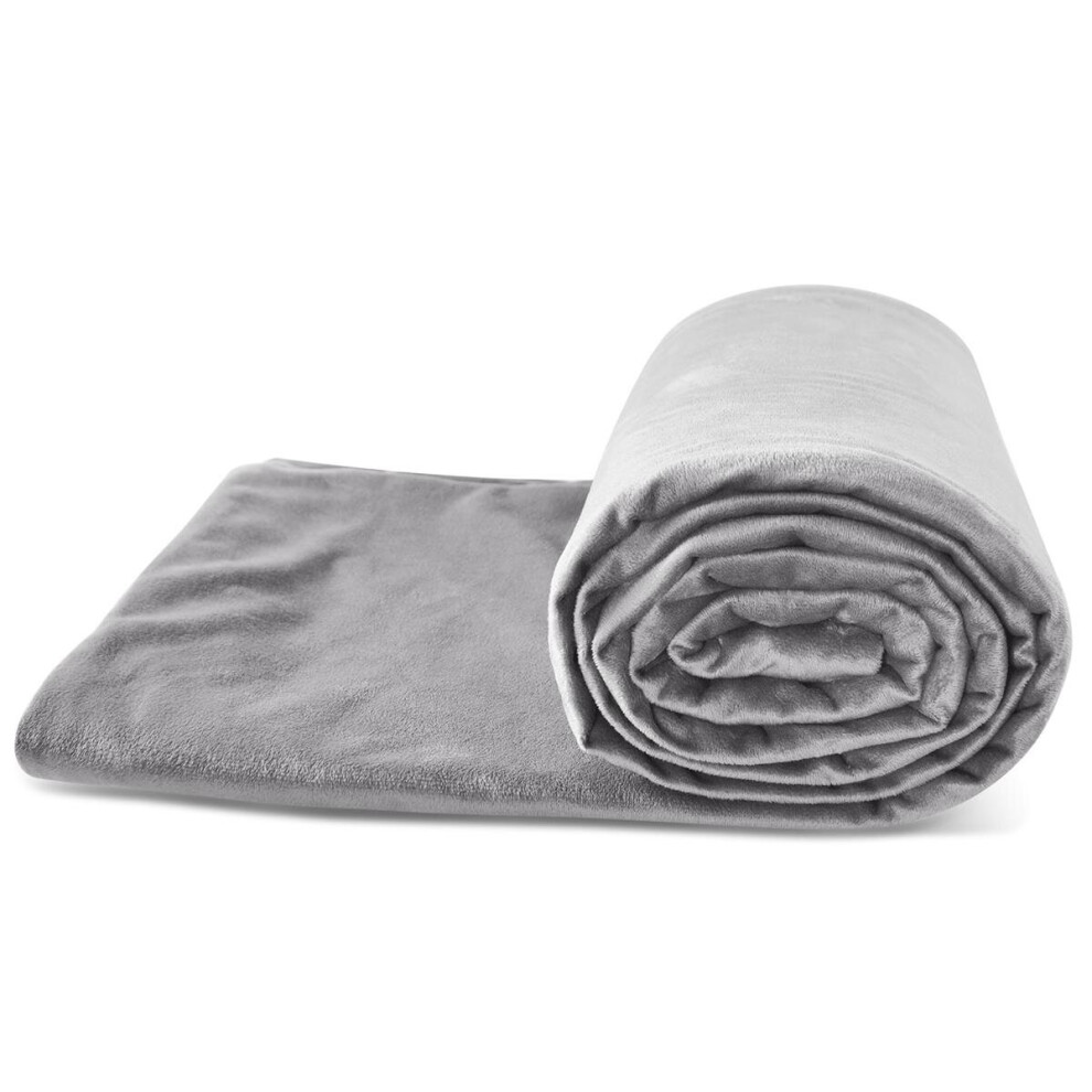 (Light Grey Cover, 120x180cM) 6.8kg/9kg Weighted Cotton Blanket For Adult, Full and Queen Size Cover