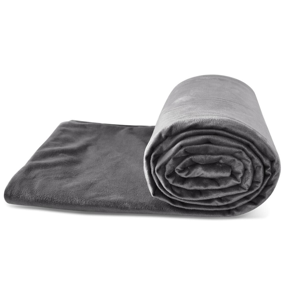 (Dark Grey Cover, 120x180cM 6.8kg) 6.8kg/9kg Weighted Cotton Blanket For Adult, Full and Queen Size Cover