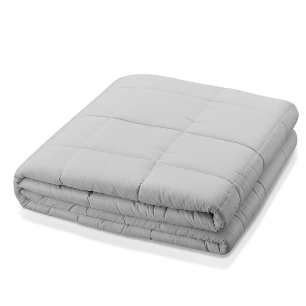 (Light Grey No Cover, 120x180cM 6.8kg) 6.8kg/9kg Weighted Cotton Blanket For Adult, Full and Queen Size Cover