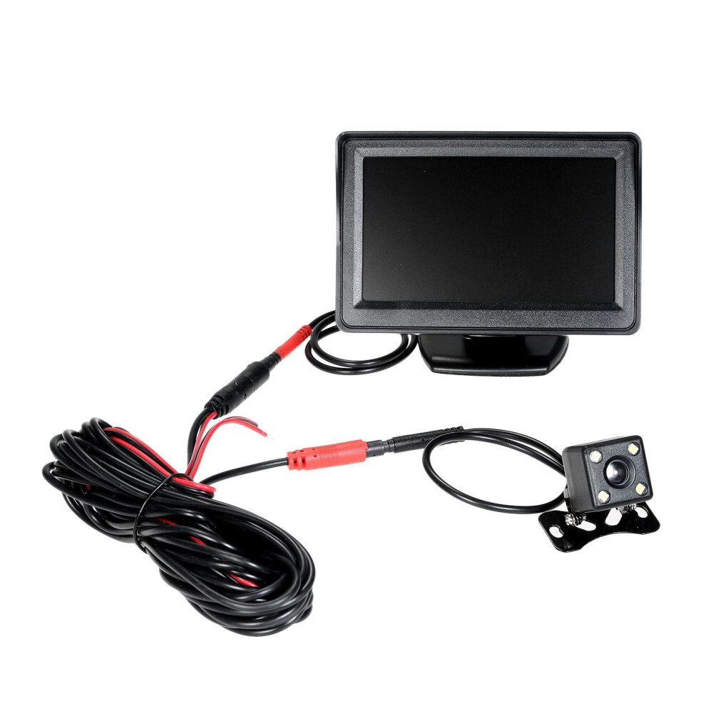 4.3'' TFT LCD Monitor Car Vehicle Backup Camera Parking System Rear View Night Vision