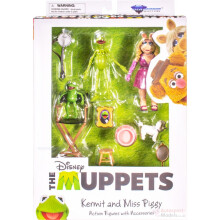 Diamond Select Toys The Muppets Beste van Serie 1: Kermit & Miss Piggy Actiefiguur Twee-Pack, Multicolor