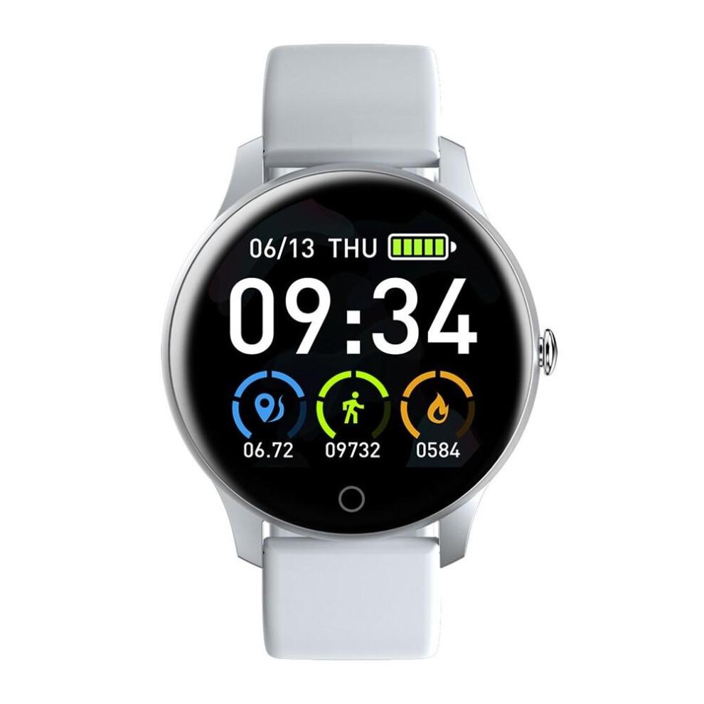 (White) 1.22" Touchscreen Smart Watch