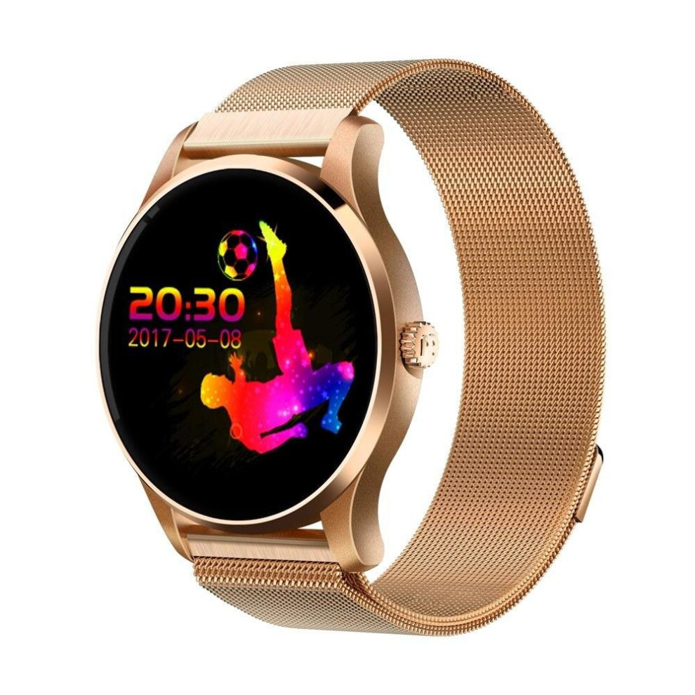 (Rose Gold) Smart Watch Heart Rate Sleep Monitor Intelligent Reminder Anti-lost Remote Control