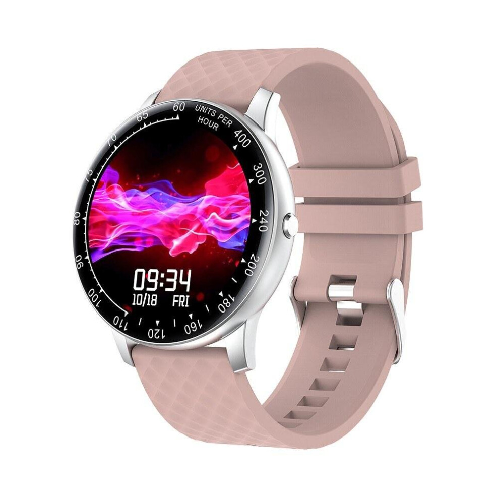 (Pink) 1.3'' Touch-screen Health Tracking Smart Watch