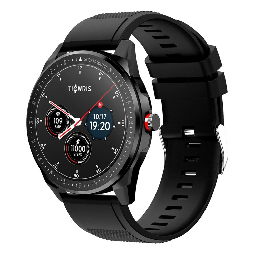(Grey & Black) 1.3 Inch Fitness Tracker Heart Rate Monitor Smart Watch with Replaceable Watchband
