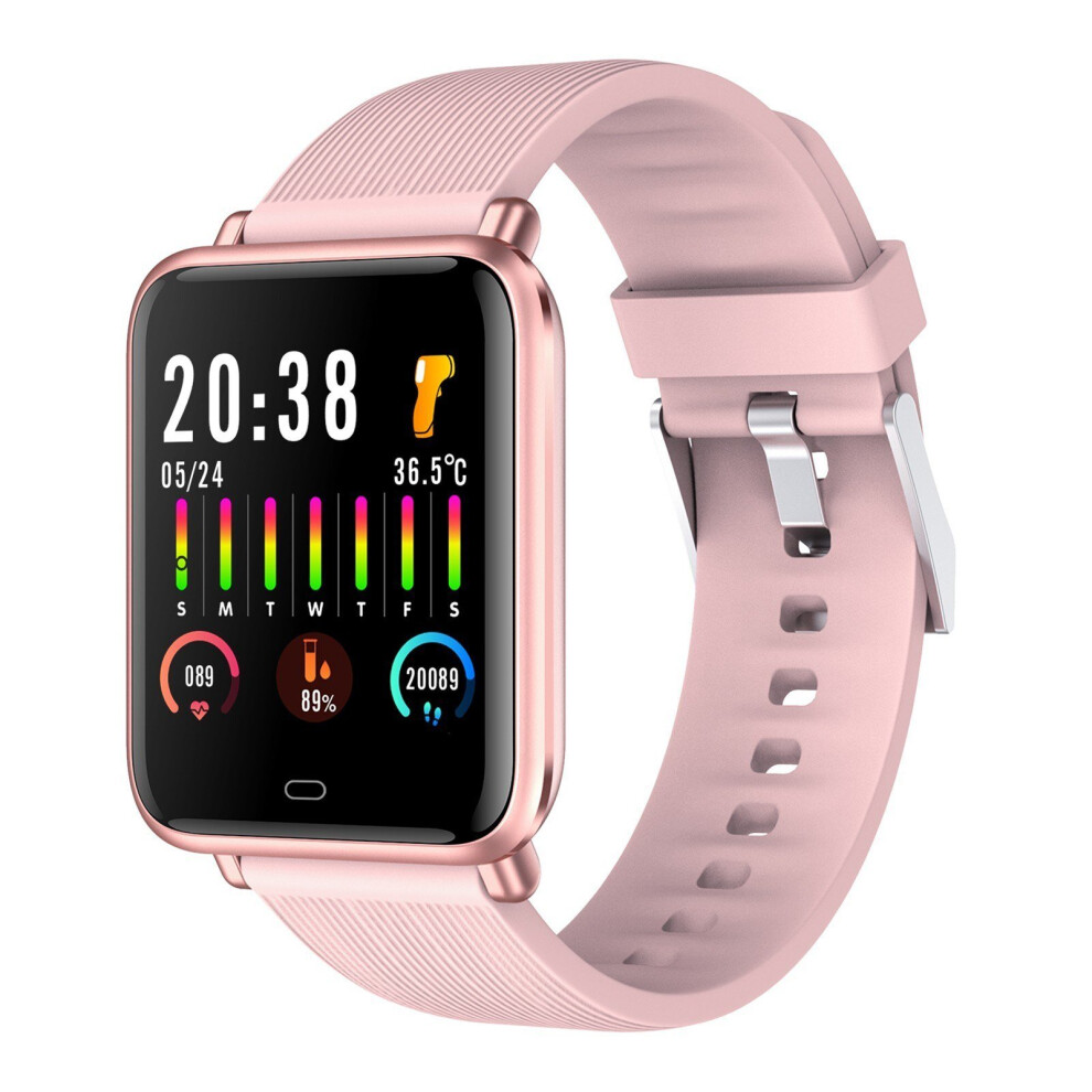 (Pink) 1.3 Inch TFT Fitness Tracker 4 in 1 Smart Watch