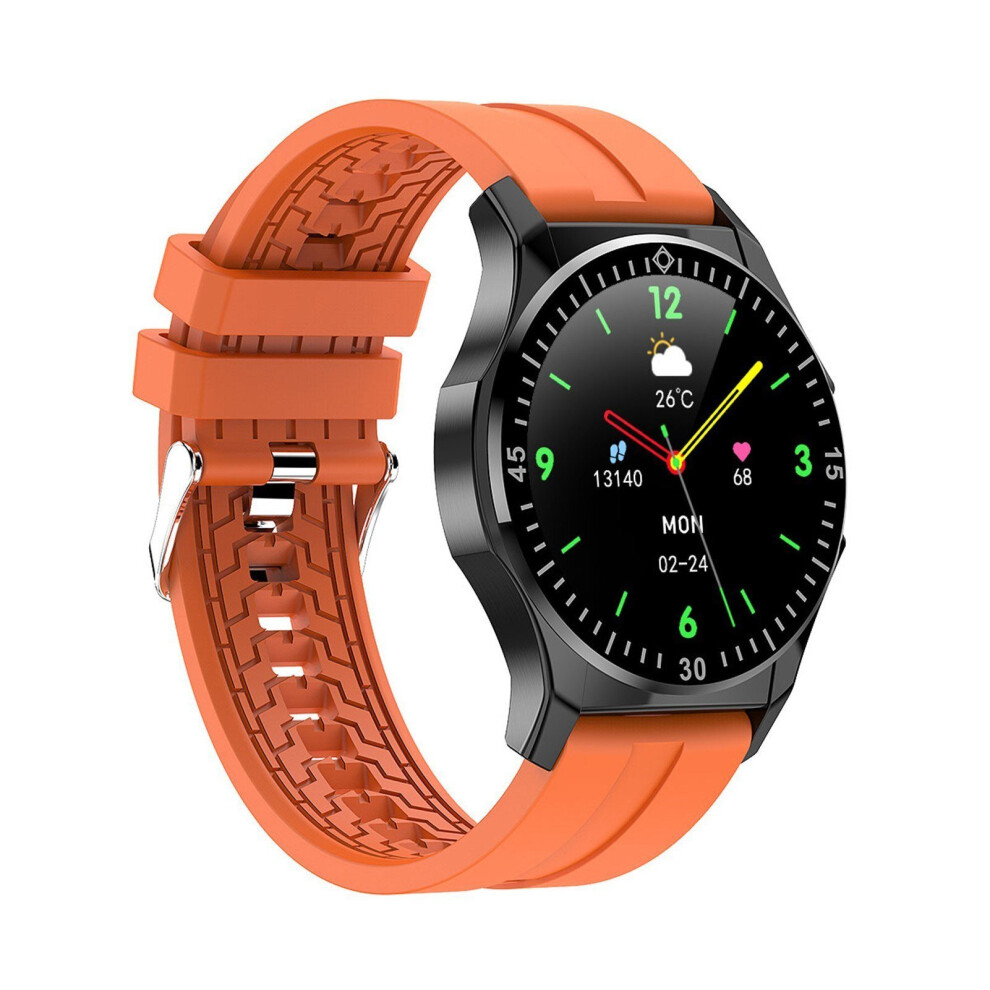(Black Orange) 1.3-Inch Touch Smart Watch Ip67 Waterproof Fitness Tracker Sports Wristband Orange,Black 3654657663896