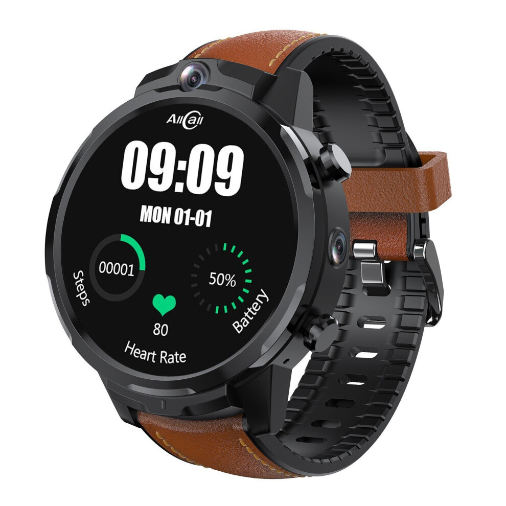 (Brown) 1.6 Inch IPS Full-touch Screen 400*400 Touch-display Smart Watch