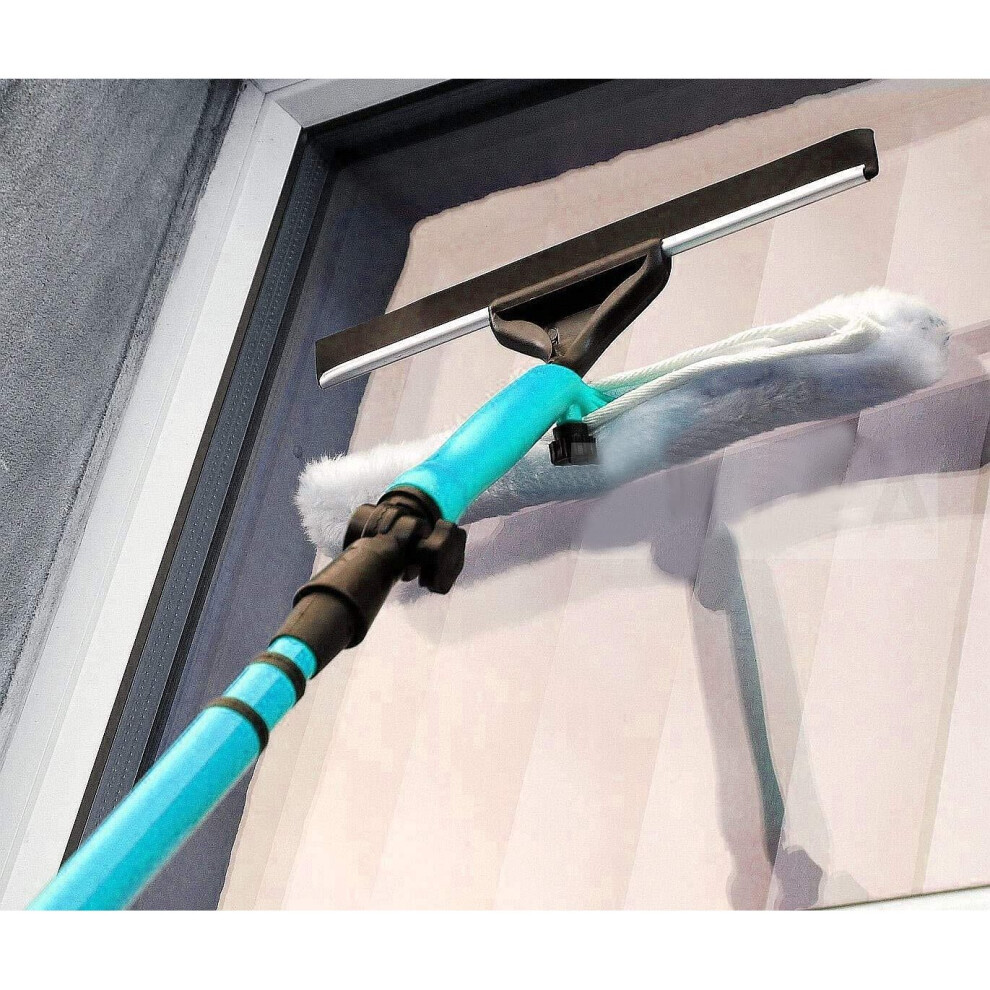 Caprican Telescopic Window Cleaner Professional Window Cleaning Pole 3.5M Blue