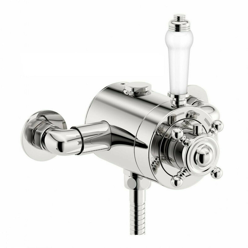 Traditional Thermostatic Shower Valve Adjustable Centres 130 - 150mm