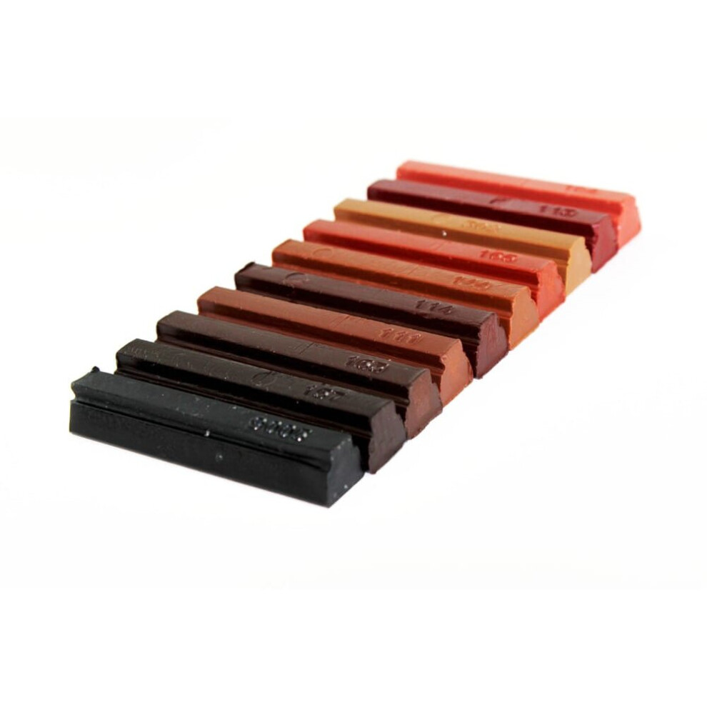 (974 - Dark Wood Shades) Konig Soft Wax Furniture Repair Filler Sticks Set 7427265793707