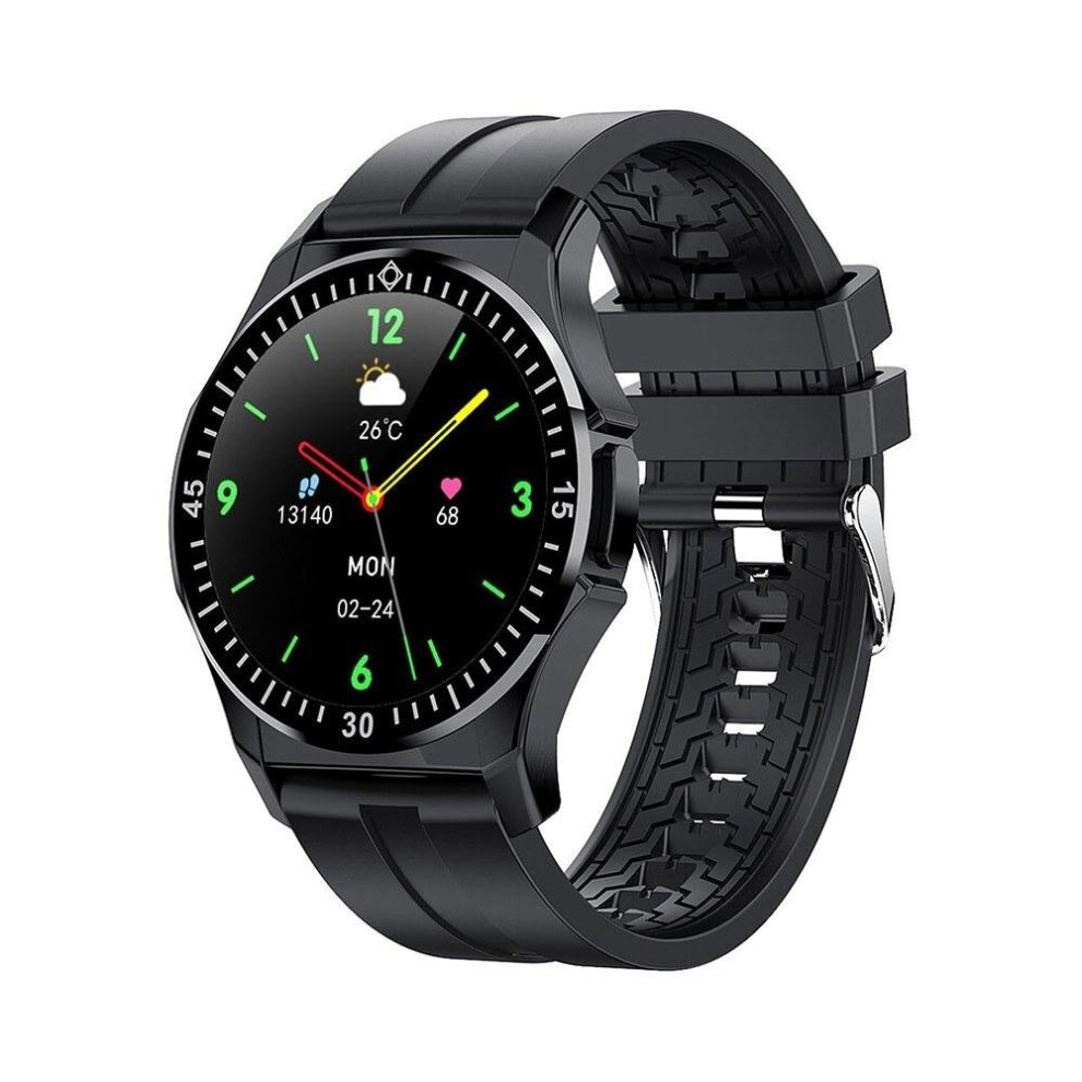 (Black) 1.3-Inch Touch Smart Watch Ip67 Waterproof Fitness Tracker Sports Wristband Black 3654657663926