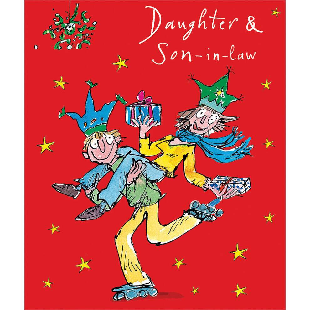 Woodmansterne Daughter & Son-In-Law Quentin Blake Christmas Greeting Card Art Xmas Cards