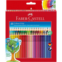 Faber-Castell 48 Colour Grip Water-soluble Colour pencils 112449