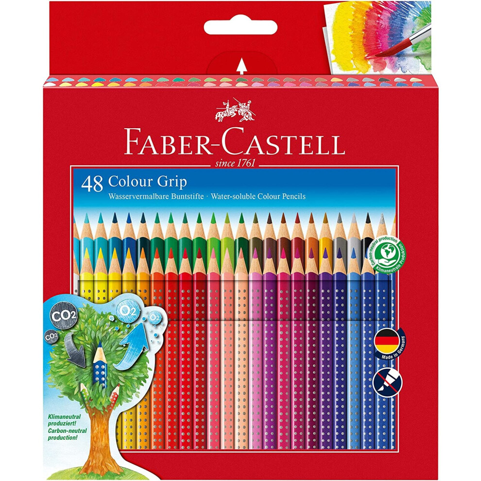 Faber-Castell 48 Colour Grip Water-soluble Colour pencils  112449