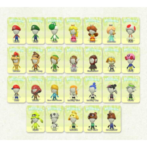 26pc Miitopia Amiibo Mini NFC Tag Verknüpfung Karte 1