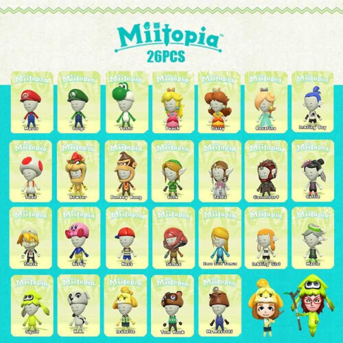 26pc Miitopia Amiibo Mini NFC Tag Verknüpfung Karte