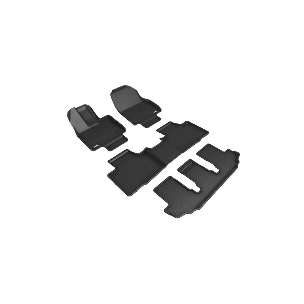 3D Maxpider L1ty26201509 R1 R2 R3 Kagu Gasoline 8-Seat Floor Mat For 2020-2021 Toyota Highlander, Black 190204051172