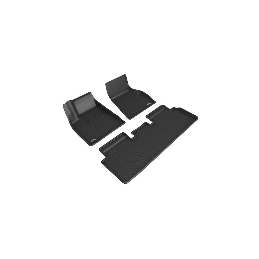 3D Maxpider L1tl02001509 R1 R2 Kagu Floor Mat For 2020-2021 Tesla Model S, Black 190204052612