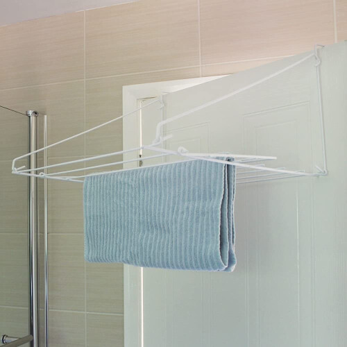 7 Metre Folding Utility Laundry Washing Clothes Door Dryer Airer White