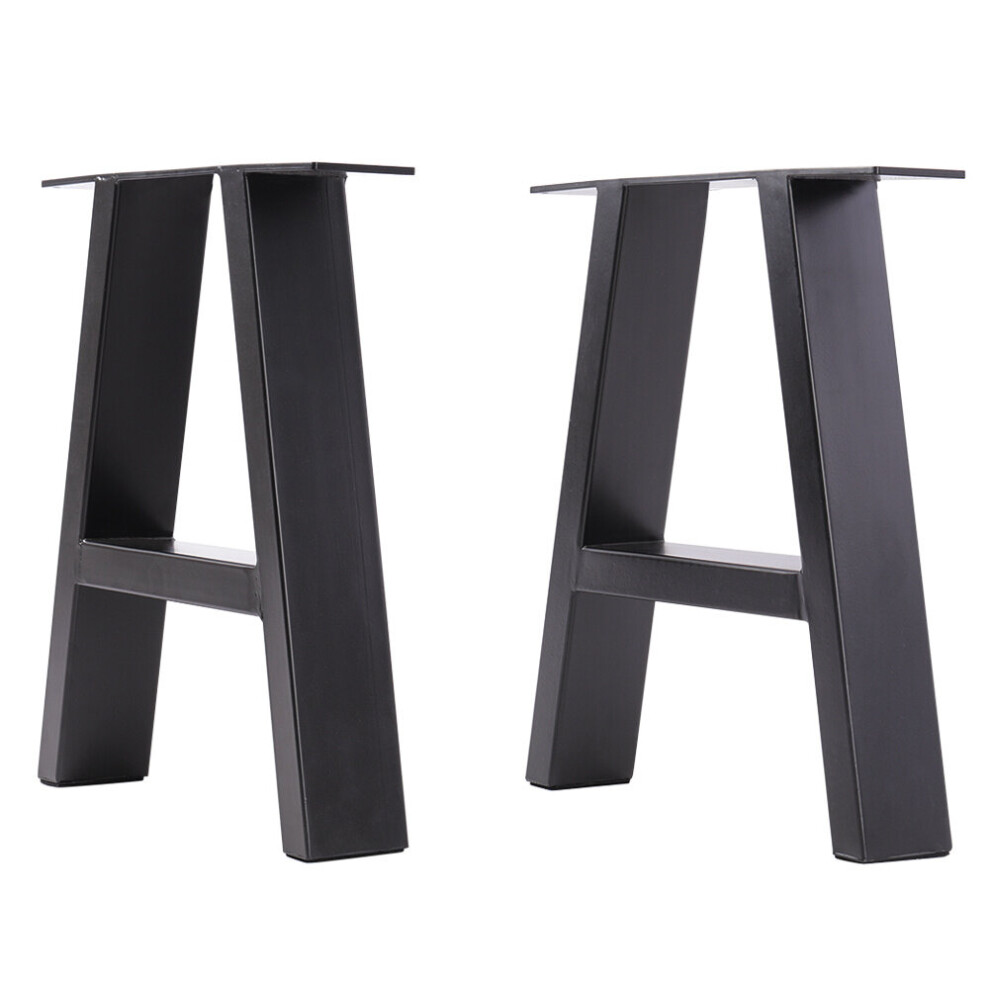 (Pair of A-Frame--L35*W7*H40) Set of 2 Metal Table Bench Legs Frames Square Steel Base Stands