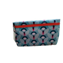 Clinique green purple green orange makeup bag