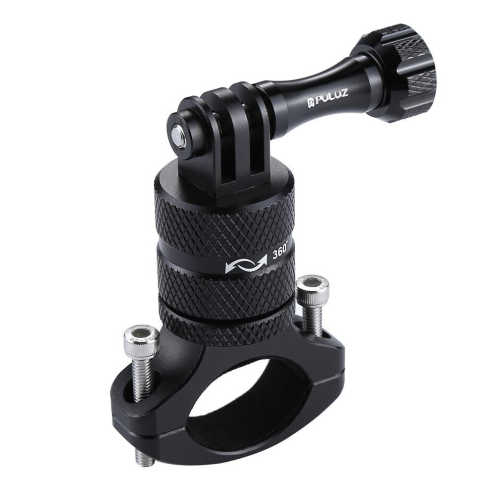 (Black) Rotation Adapter Mount For Gopro, Bike Aluminum Handlebar Screw Black 3503946437277