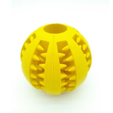 (Yellow 2, 6cm) Pet Dog Stretch Rubber Leaking Ball