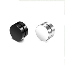 (Sliver, 6mm) Magnetic Fake Ear Plugs Earrings