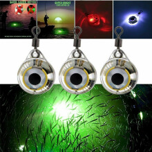 (Multicolor) Mini Fishing Lure Trap Light LED Deep Drop Underwater Eye Shape Fishing Squid Bait Luminous Lure Lamp