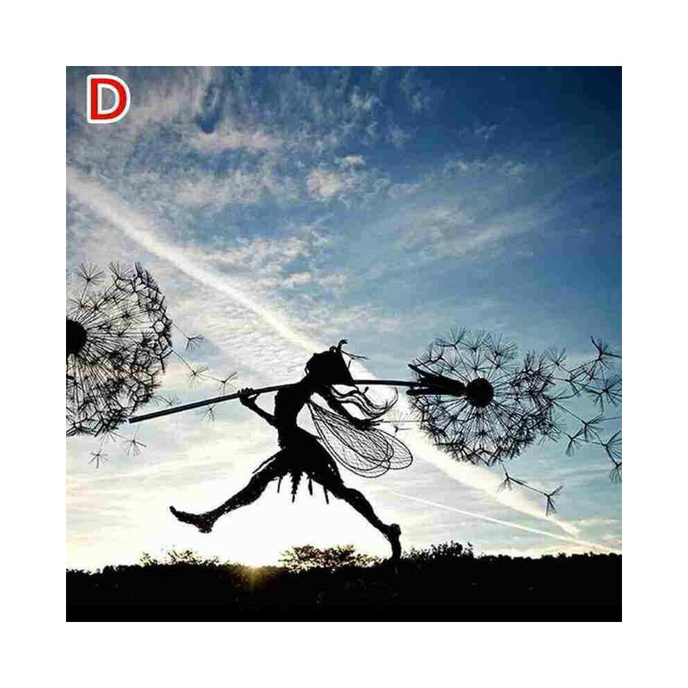 (Dandelion D) Dancing Fairy Dandelion Statue Ornament Stakes