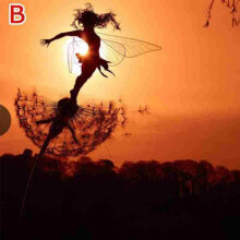 (Dandelion B) Dancing Fairy Dandelion Statue Ornament Stakes