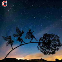 (Dandelion C) Dancing Fairy Dandelion Statue Ornament Stakes