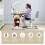 Costway Children Desk and Chair Set Height Adjustable Kids Study Workstation 2