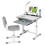 Costway Children Desk and Chair Set Height Adjustable Kids Study Workstation 1