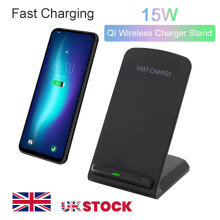 15W Qi Wireless Phone Charger Stand For iPhone Samsung Fast Charging