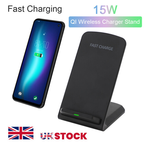 15W Qi Wireless Phone Charger Stand For iPhone Samsung Fast Charging