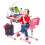 Costway Children Desk and Chair Set Height Adjustable Kids Study Workstation 9