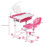 Costway Children Desk and Chair Set Height Adjustable Kids Study Workstation 6